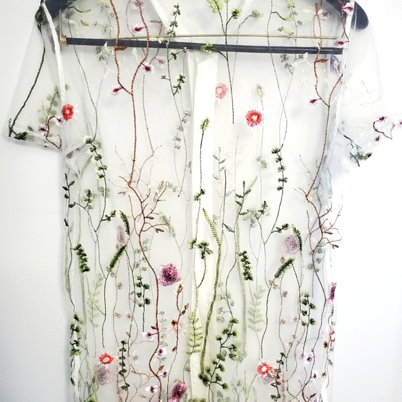 Incerun transparent floral shirt - Picture 2 of 7